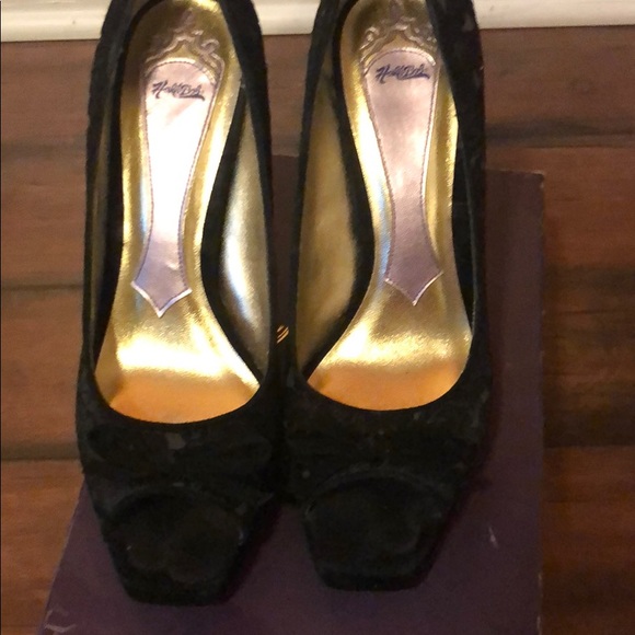 Peep toe black heel - Picture 2 of 3